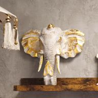 Grote Olifantenkop - Goud & Whitewash
