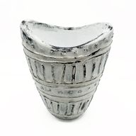 Brede halsvormige vaas - Crème 22 cm