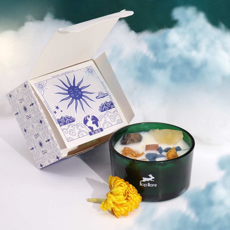 Hop Hare Crystal Magic Kaars – The Sun – Kaars met Kristal