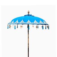 Bali Patio Parasol - Katoen - Turkoois Decor - 2m
