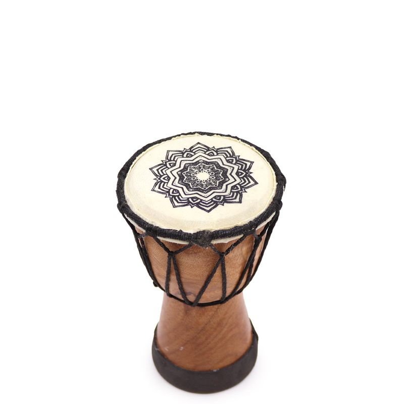 Mandala Djembe met Brede Bovenkant – 15 cm