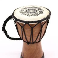 Mandala Djembe met Brede Bovenkant – 15 cm