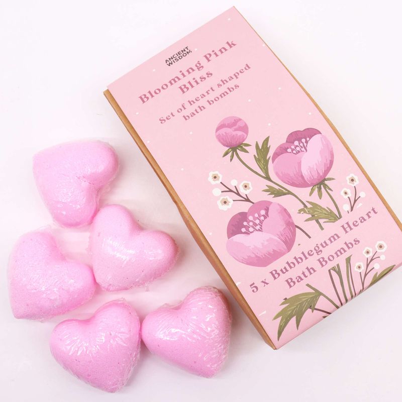 Bloeiende Roze Geluk Bad Hart Cadeauset