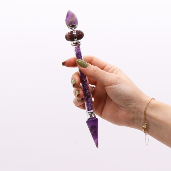 Shiva Lingam Toverstaf - Amethist - Succes