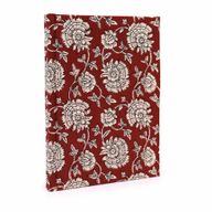 Katoenen Gebonden Notitieboekjes 20x15cm - Bordeaux Bloemen