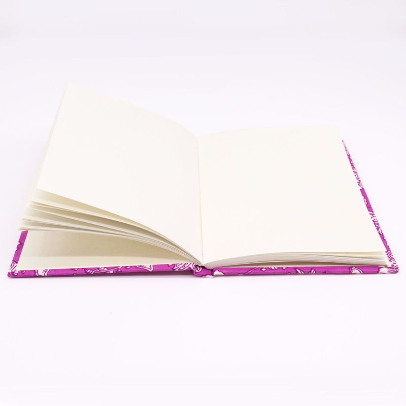Katoenen Gebonden Notitieboekjes 20x15cm -Antiek Fuchsia