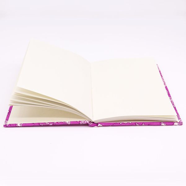 Katoenen Gebonden Notitieboekjes 20x15cm -Antiek Fuchsia