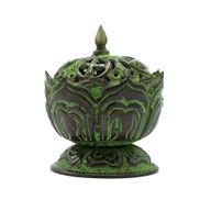 Messing Patina Tibetaanse Wierookbrander - Kleine Lotus