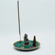 Ganesha Plaat Tibetaanse Decor Kegel & Stokjes Houder