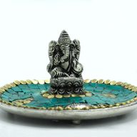 Ganesha Plaat Tibetaanse Decor Kegel & Stokjes Houder