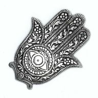 Gepolijst Aluminium Hamsa Wierookhouder 14cm