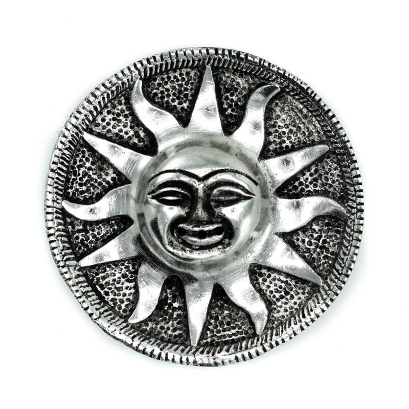 Gepolijst Aluminium Zon Wierookhouder 9cm