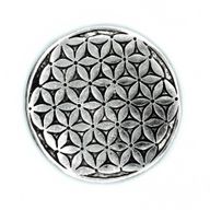 Gepolijst Aluminium Bloem des Levens Wierookhouder 11cm
