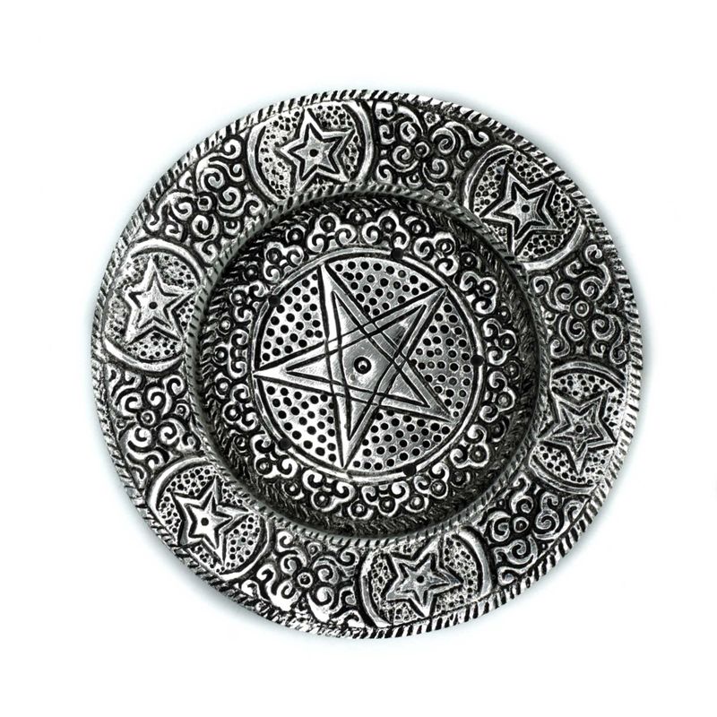 Gepolijst Aluminium Pentagon Wierookhouder 11.5cm