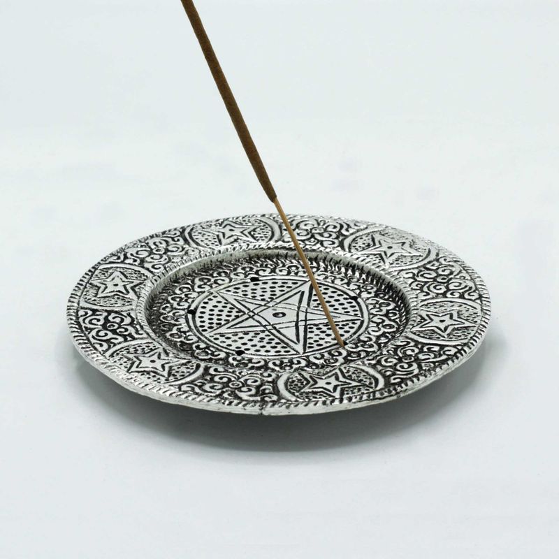 Gepolijst Aluminium Pentagon Wierookhouder 11.5cm