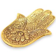 Goud Aluminium Kleine Hamsa Wierookhouder 13x5.5cm