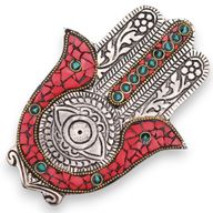 Rood & Groen Kleine Hamsa Wierookhouder 13x5.5cm