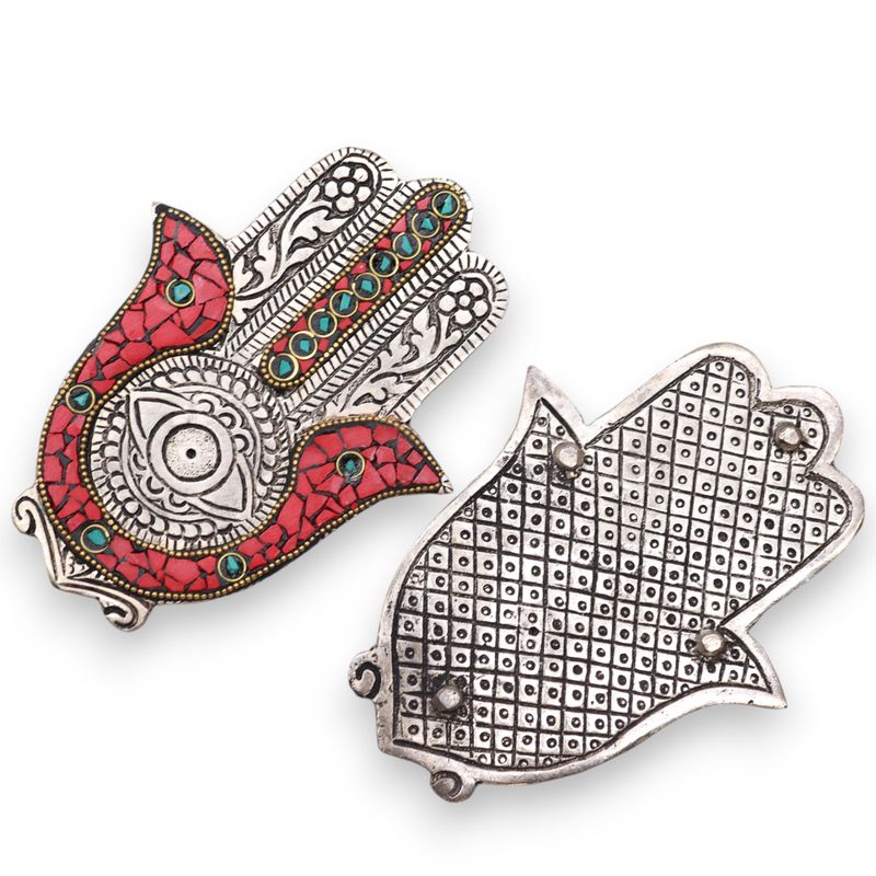 Rood & Groen Kleine Hamsa Wierookhouder 13x5.5cm