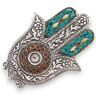 Groen Kleine Hamsa Wierookhouder 13x5.5cm