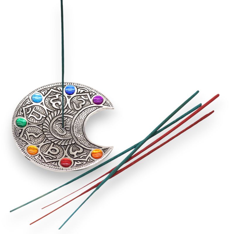 Zeven Chakra Maan Wierookhouder 11.5cm