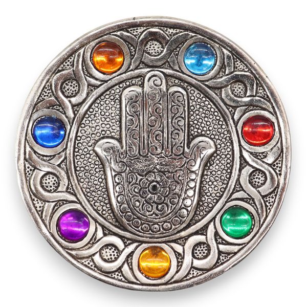 Zeven Chakra Hamsa Wierookhouder 11.5cm