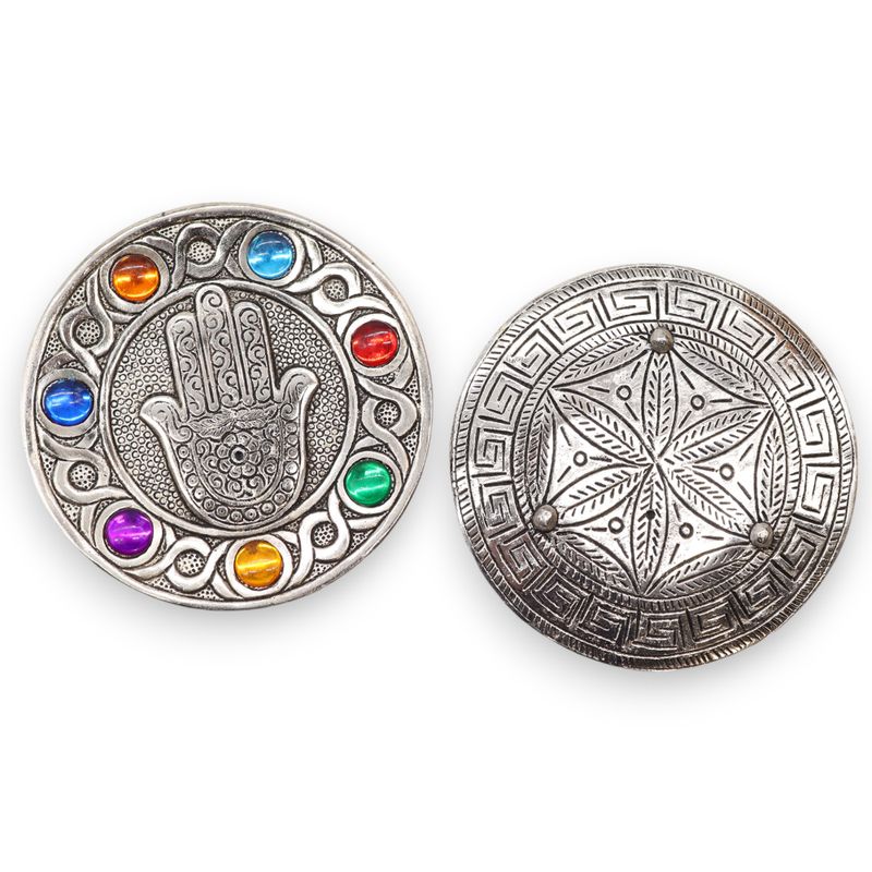 Zeven Chakra Hamsa Wierookhouder 11.5cm