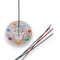 Zeven Chakra Hamsa Wierookhouder 11.5cm