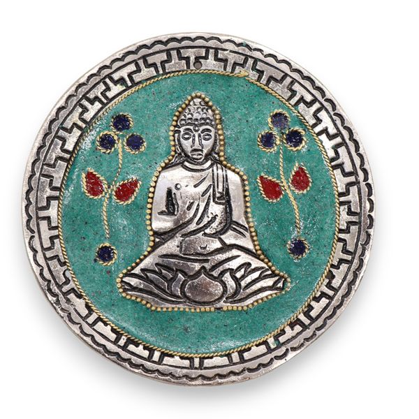 Boeddha Groene Decor Wierookhouder 10cm