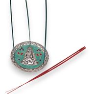 Boeddha Groene Decor Wierookhouder 10cm