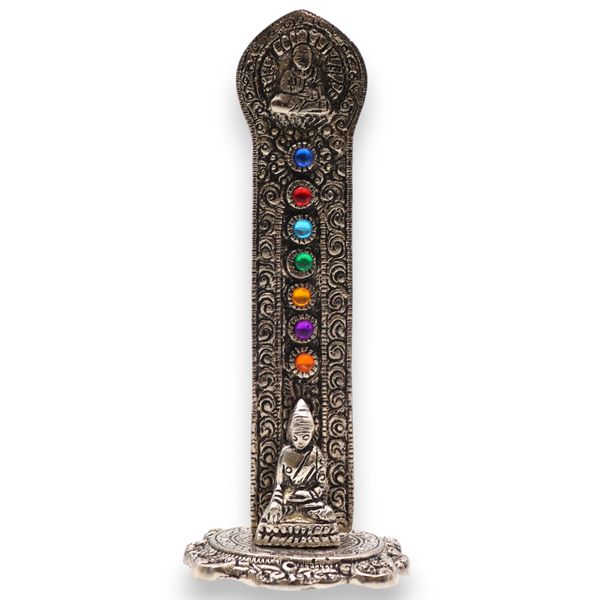 7 Chakra Toren Boeddha Wierookhouder 16x6x7cm