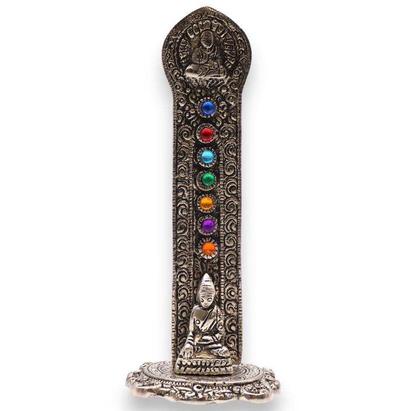 7 Chakra Toren Boeddha Wierookhouder 16x6x7cm