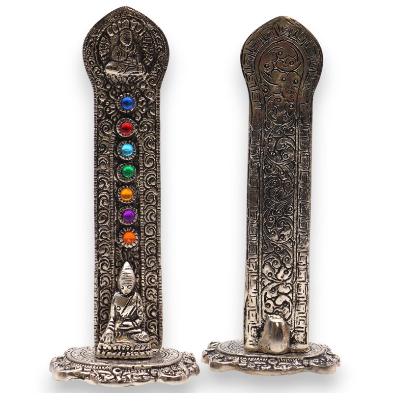 7 Chakra Toren Boeddha Wierookhouder 16x6x7cm
