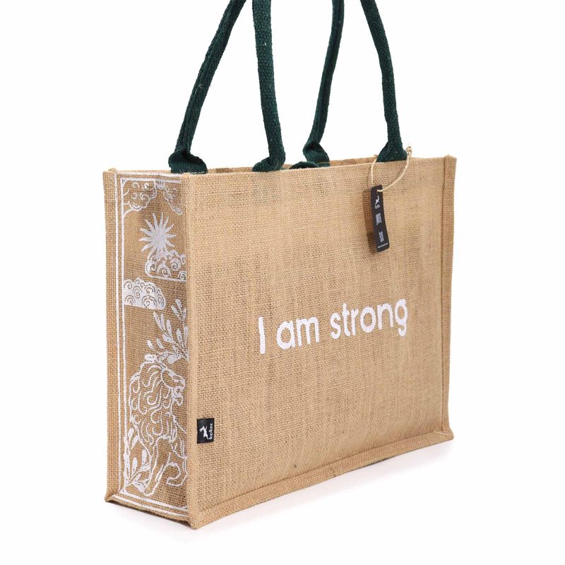 Hop Hare Jute Grote Tas - Ik ben Sterk