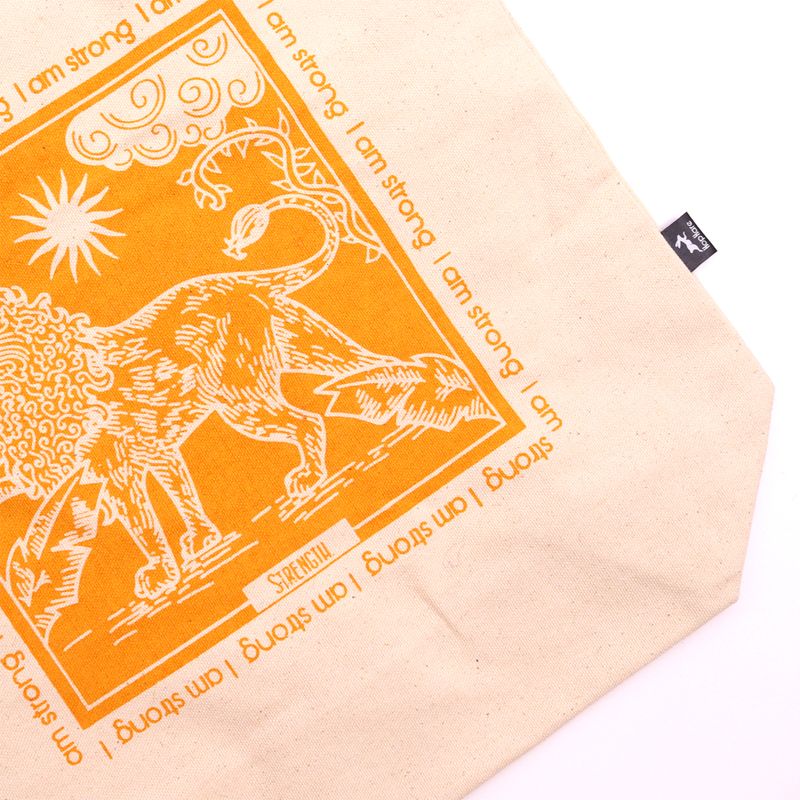 Hop Hare Tote Bag - Ik ben sterk - 10oz Katoenen canvas