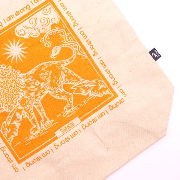 Hop Hare Tote Bag - Ik ben sterk - 10oz Katoenen canvas