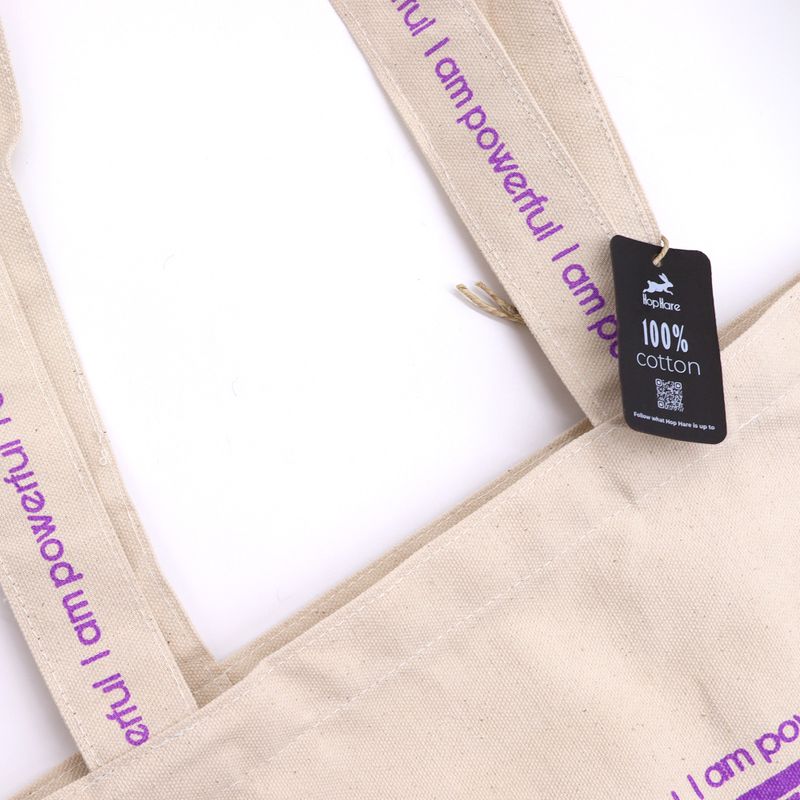 Hop Hare Tote Bag - Ik ben krachtig - 10oz Katoenen canvas