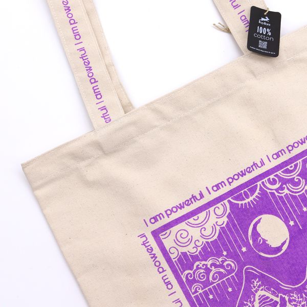 Hop Hare Tote Bag - Ik ben krachtig - 10oz Katoenen canvas