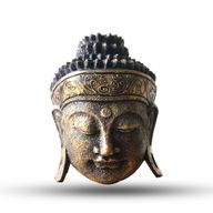 Huisdecoratie Boeddha Hoofd - 25cm - Gouden Glansafwerking