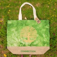 Alle Natuurlijke Tas - Groene Stonewash - Levensboom - Verbinding