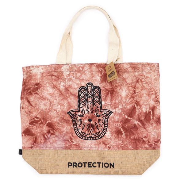 Alle Natuurlijke Tas - Terracotta Stonewash - Hamsa - Bescherming