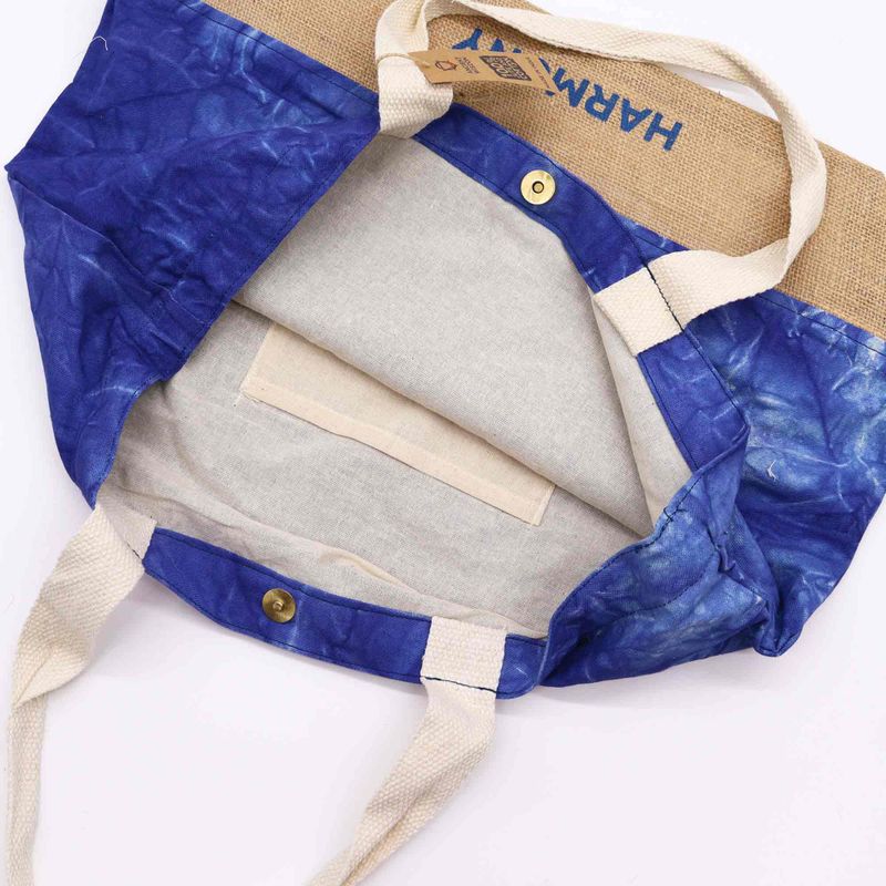 Alle Natuurlijke Tas - Blauwe Stonewash - Mandala - Harmonie