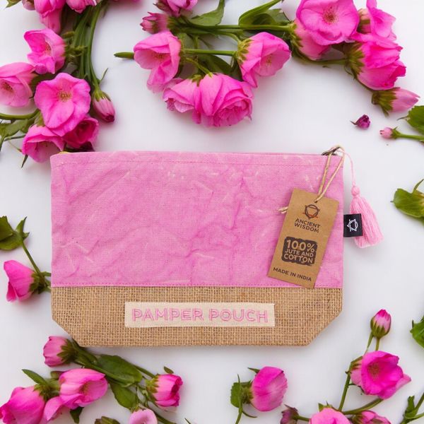 Verwen Tas - Roze & Paars - Stonewash