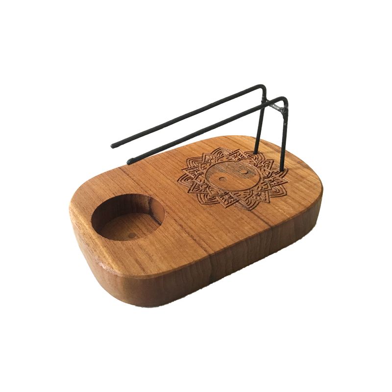 Palo Santo Verwarmer - Teakhout - Yin & Yang Ontwerp