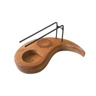 Traanvormige Palo Santo Verwarmer - Teakhout - Yin & Yang Ontwerp