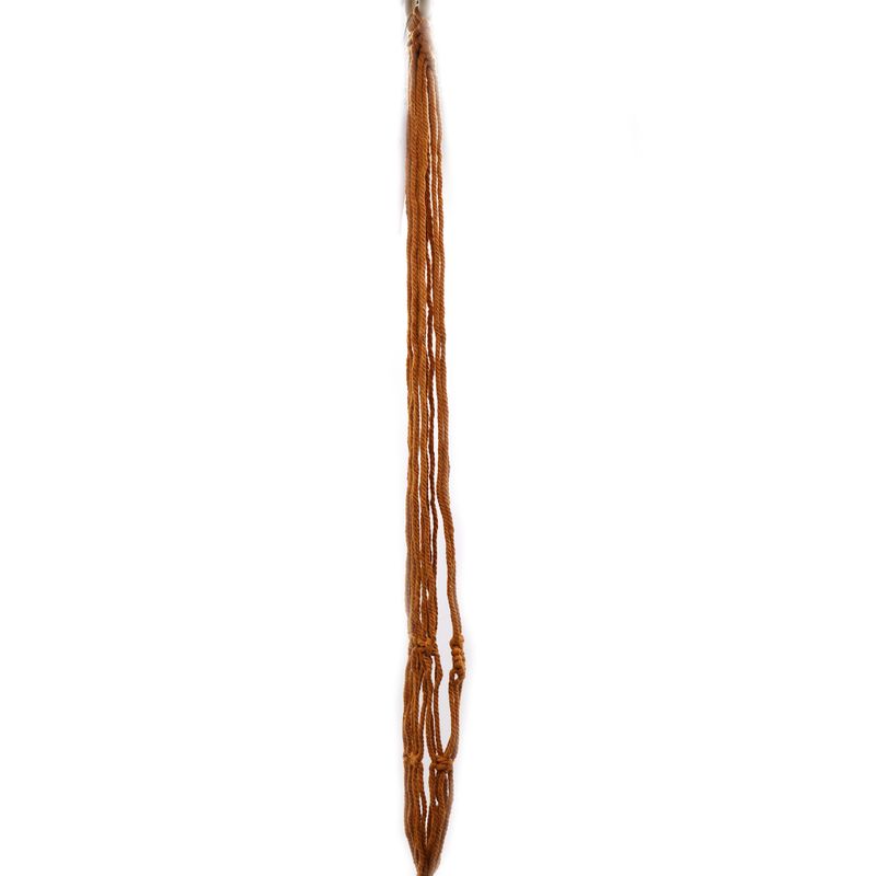 Macramé Plantenhanger Klassiek - Chocolade Middelgrote Pot