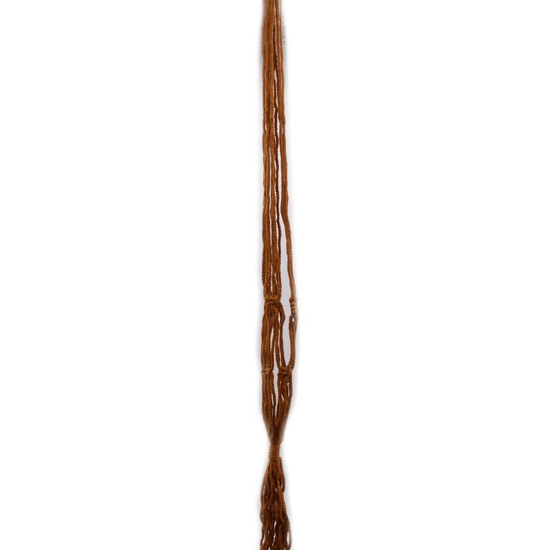Macramé Plantenhanger Klassiek - Chocolade Middelgrote Pot