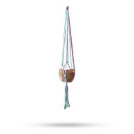 Macramé Plantenhanger Klassiek - Pasteltinten Terras Middelgrote Pot