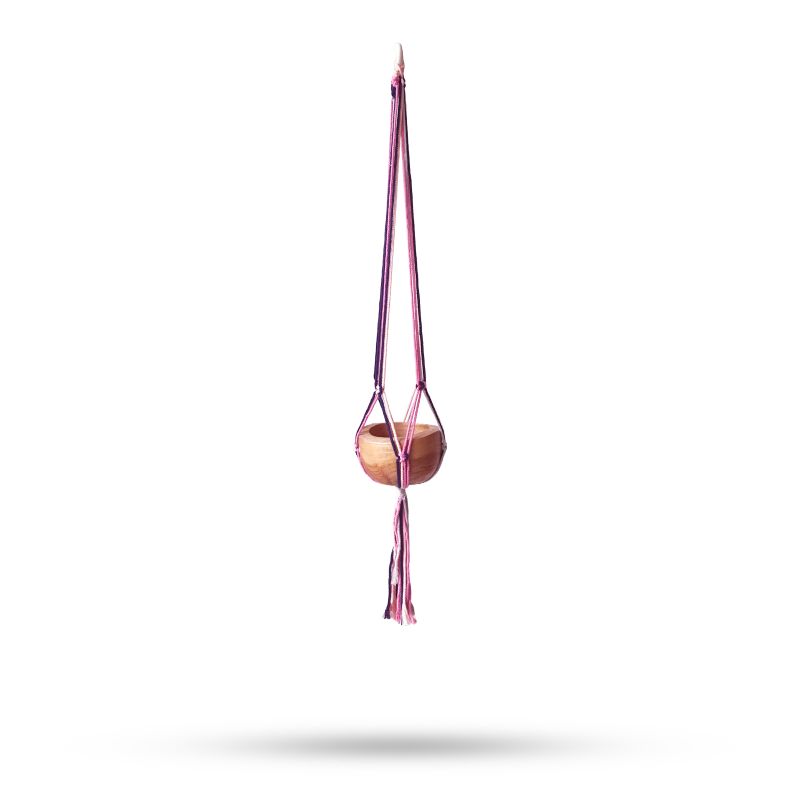 Macramé Plantenhanger Klassiek - Pasteltinten Woonkamer Middelgrote Pot