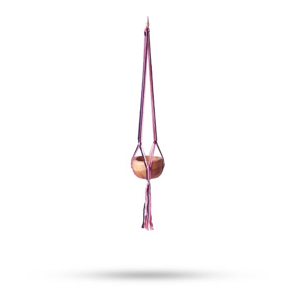Macramé Plantenhanger Klassiek - Pasteltinten Woonkamer Middelgrote Pot