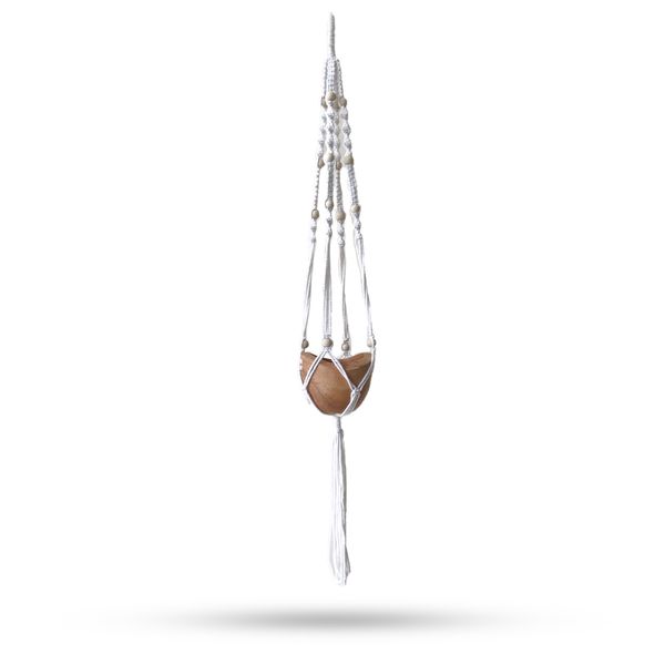 Macramé Plantenhanger Met Kralen - Natuurlijk - 1 Meter